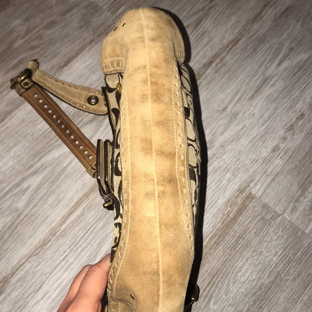 Authentic Coach signature C canvas/suede shoulder / saddle bag 💼 - Picture 8 of 8